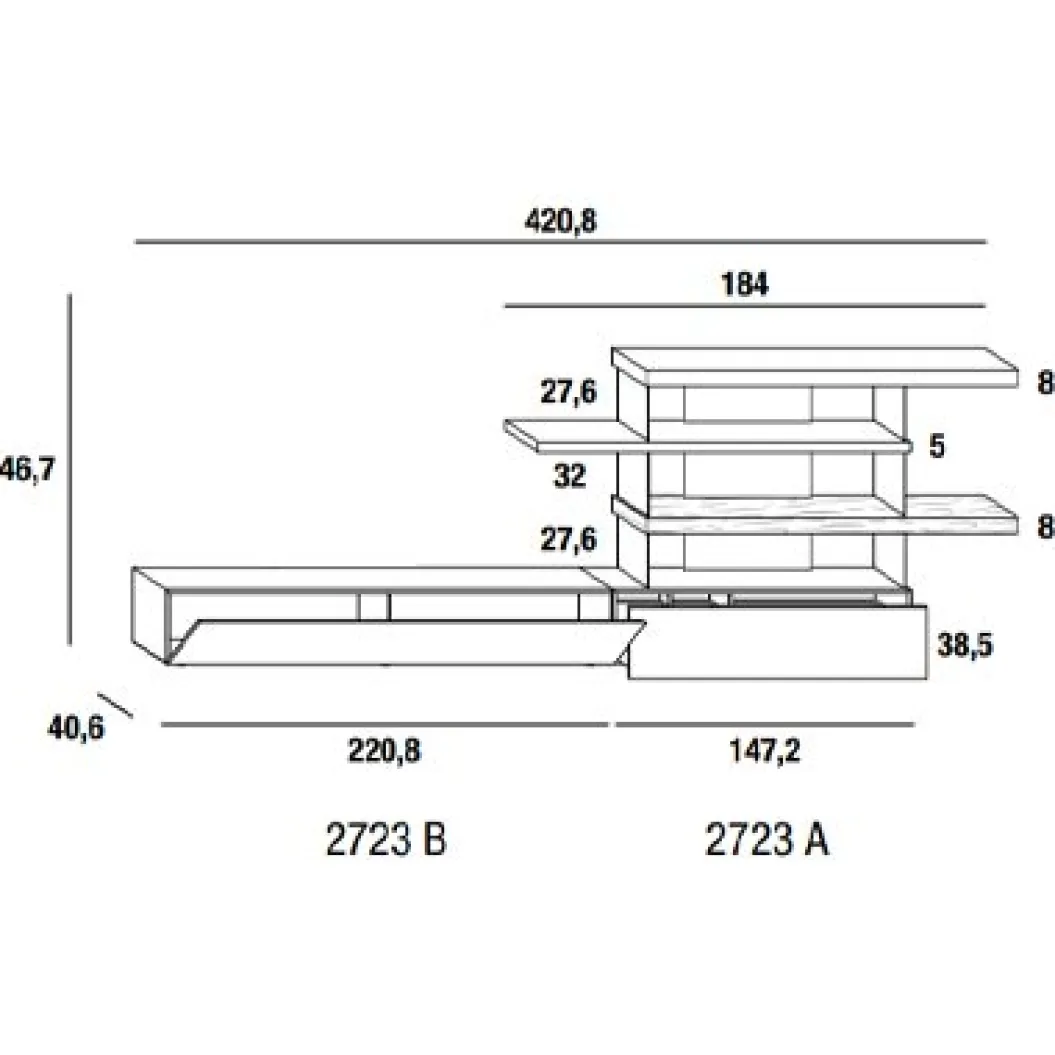 AIR 2723 Wohnwand