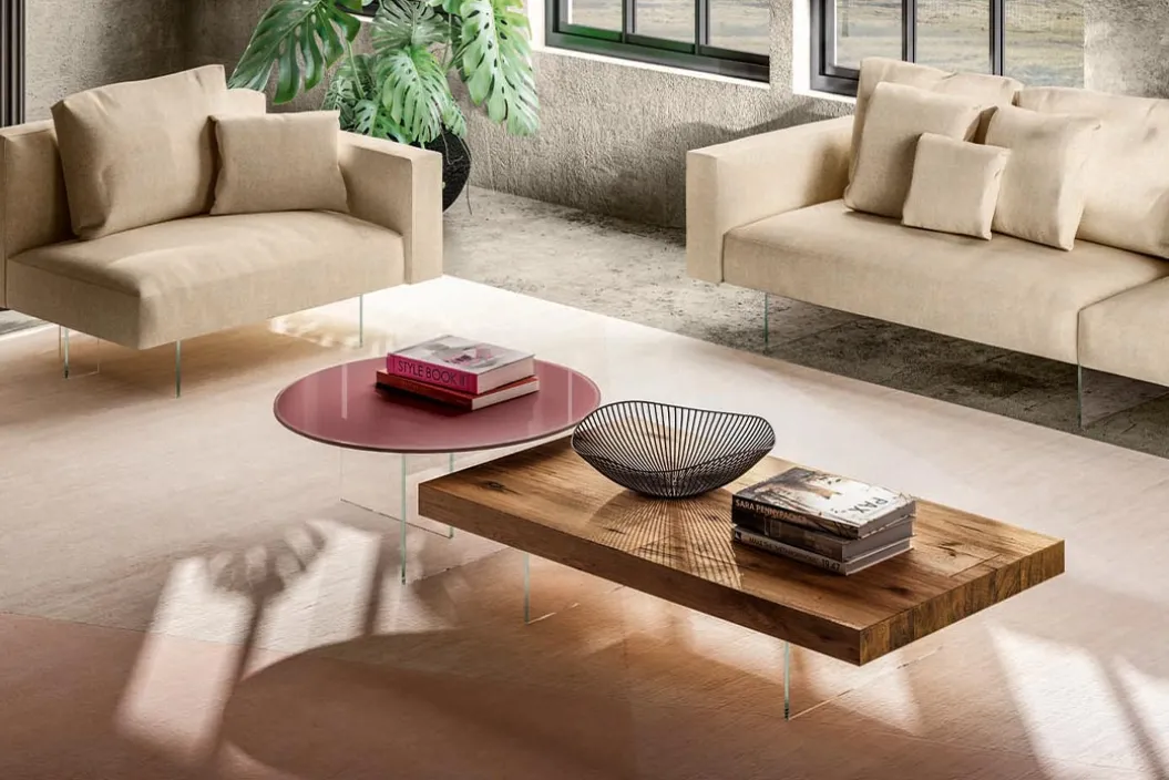 AIR GLASS ROUND Couchtisch