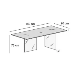 AIR SLIM GLASS Esstisch
