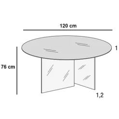 AIR SLIM GLASS ROUND Esstisch