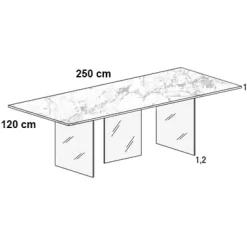 AIR SLIM XGLASS Esstisch