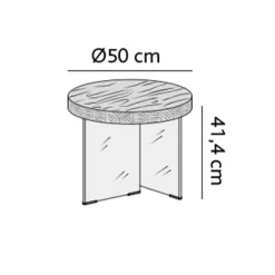 AIR WILDWOOD ROUND Couchtisch