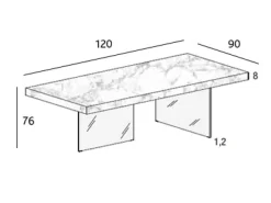 AIR XGLASS MARBLE Esstisch