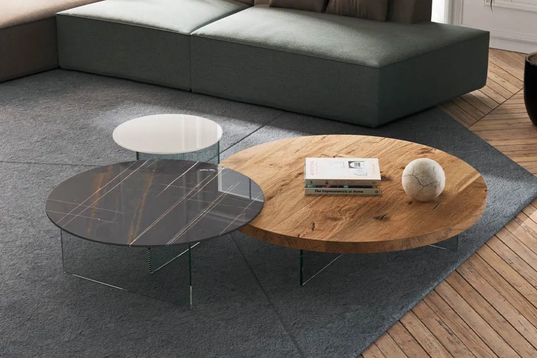 AIR XGLASS ROUND Couchtisch