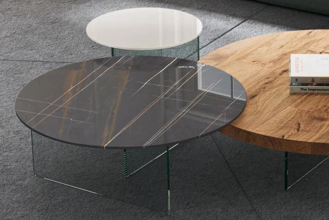 AIR XGLASS ROUND Couchtisch