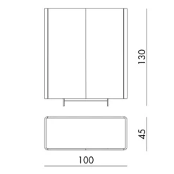 ALMA KUNSTLEDER Highboard - LAST MINUTE-DEAL