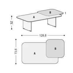 BLENDIE 1416 Couchtisch