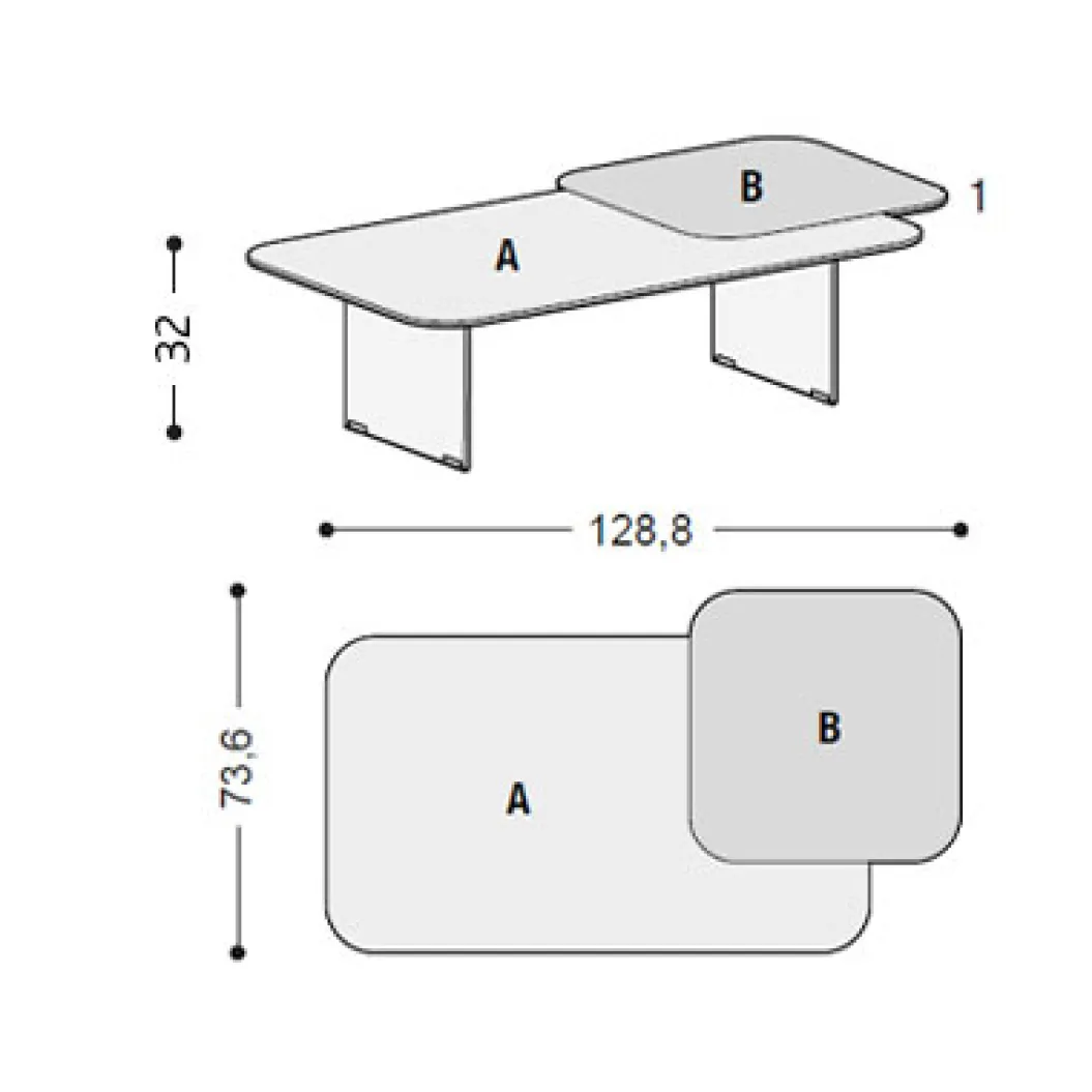 BLENDIE 1416 Couchtisch