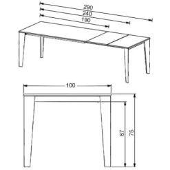 CRUZ WOOD Ausziehtisch
