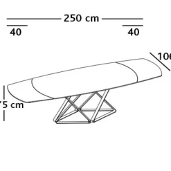 DELTA GLASS 1 Ausziehtisch