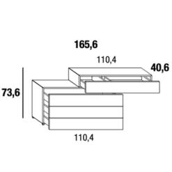 36E8 DRESSER XGLASS Kommode