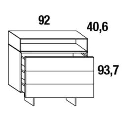 36E8 GLASS 1903 Kommode