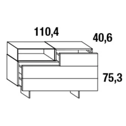 36E8 GLASS 1904 Kommode