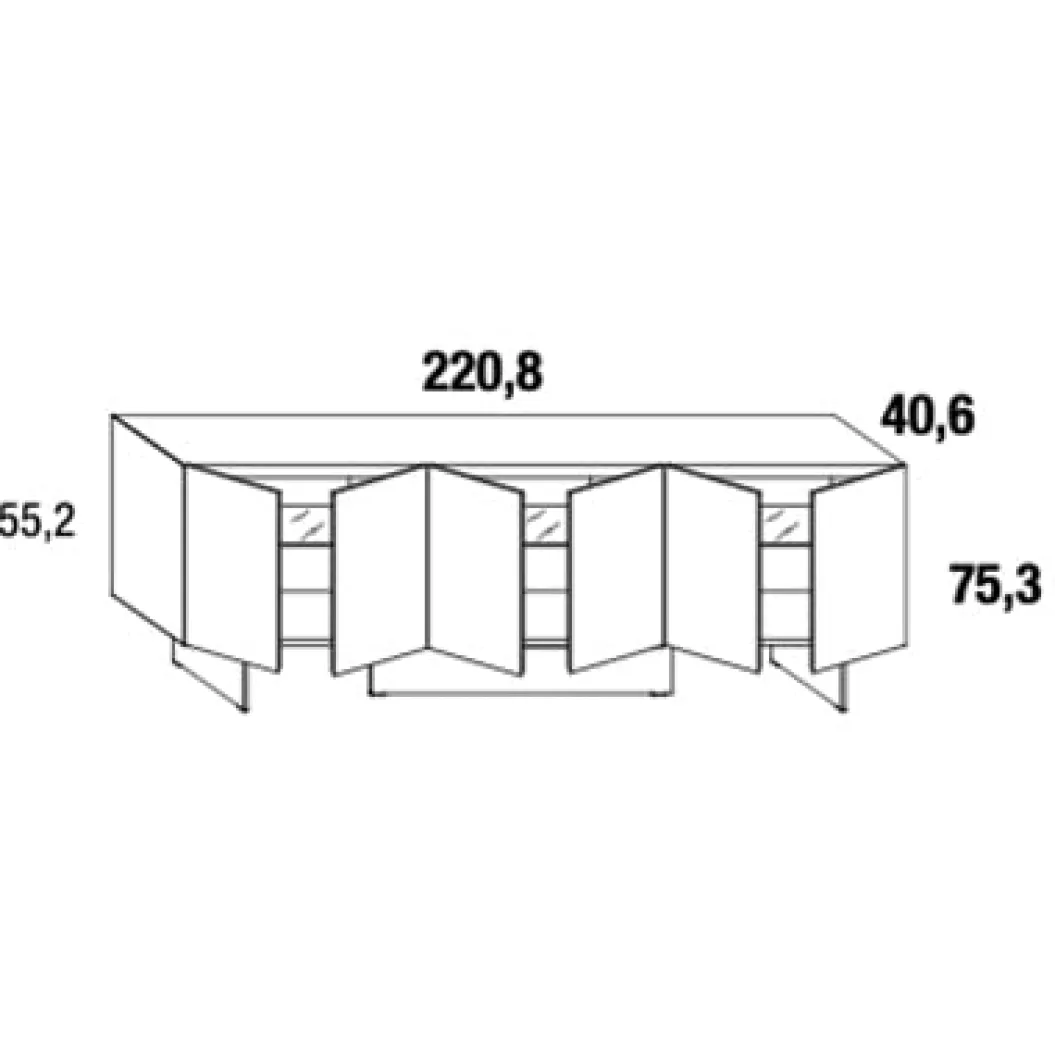 36E8 GLASS 0699 Sideboard