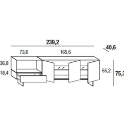 36E8 GLASS 1324 Sideboard