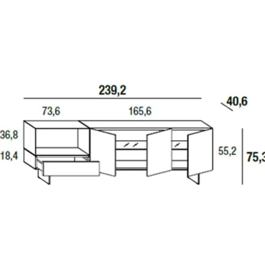 36E8 GLASS 1324 Sideboard