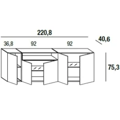 36E8 GLASS 1337 Sideboard