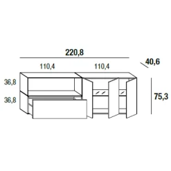 36E8 GLASS 1336 Sideboard