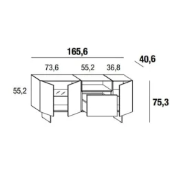 36E8 GLASS 1328 Sideboard