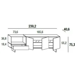 36E8 GLASS 1324 XGLASS Sideboard