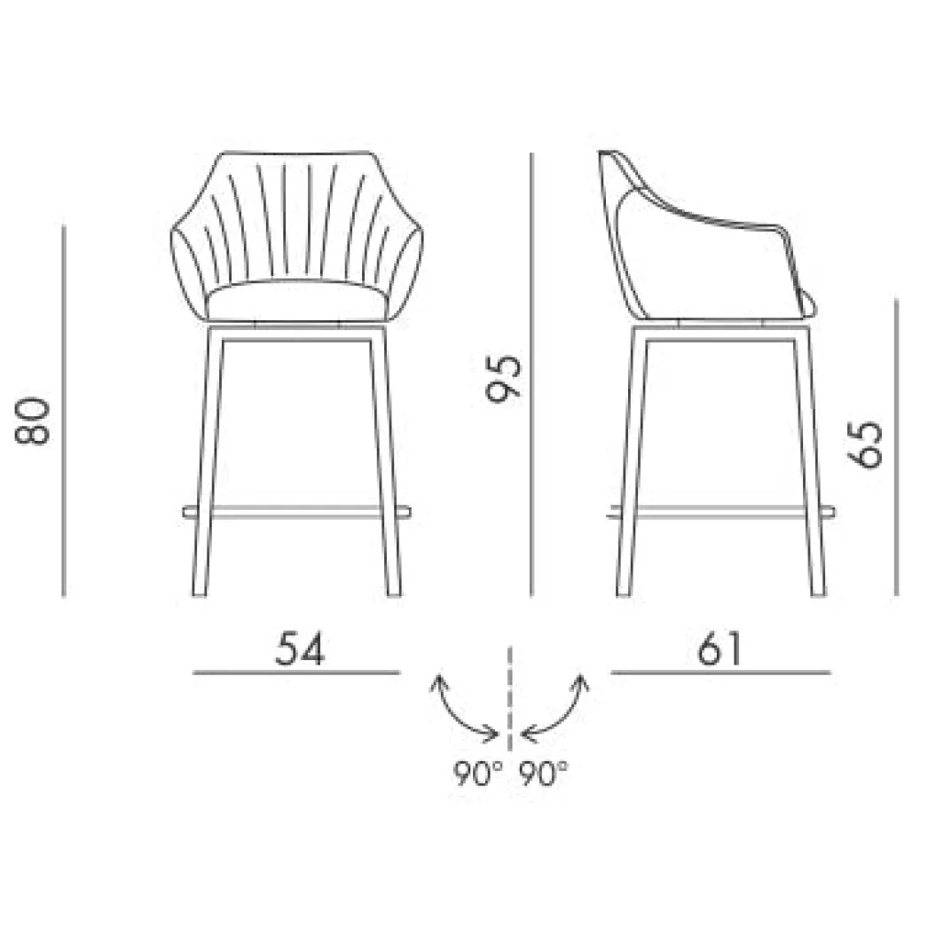 ERA 4 LEGS Barhocker