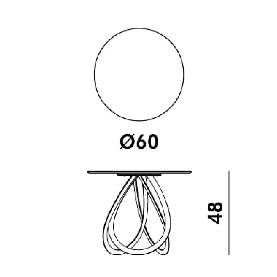FEBE LOW GLASS Couchtisch