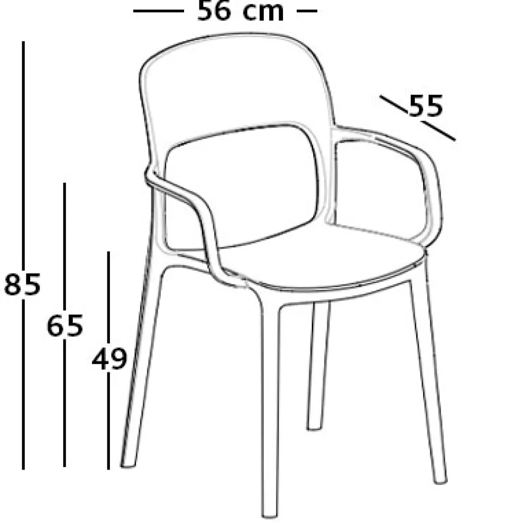 GIPSY Gartenstuhl mit Armlehnen
