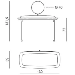 ICON VANITY KERAMIK Schminktisch