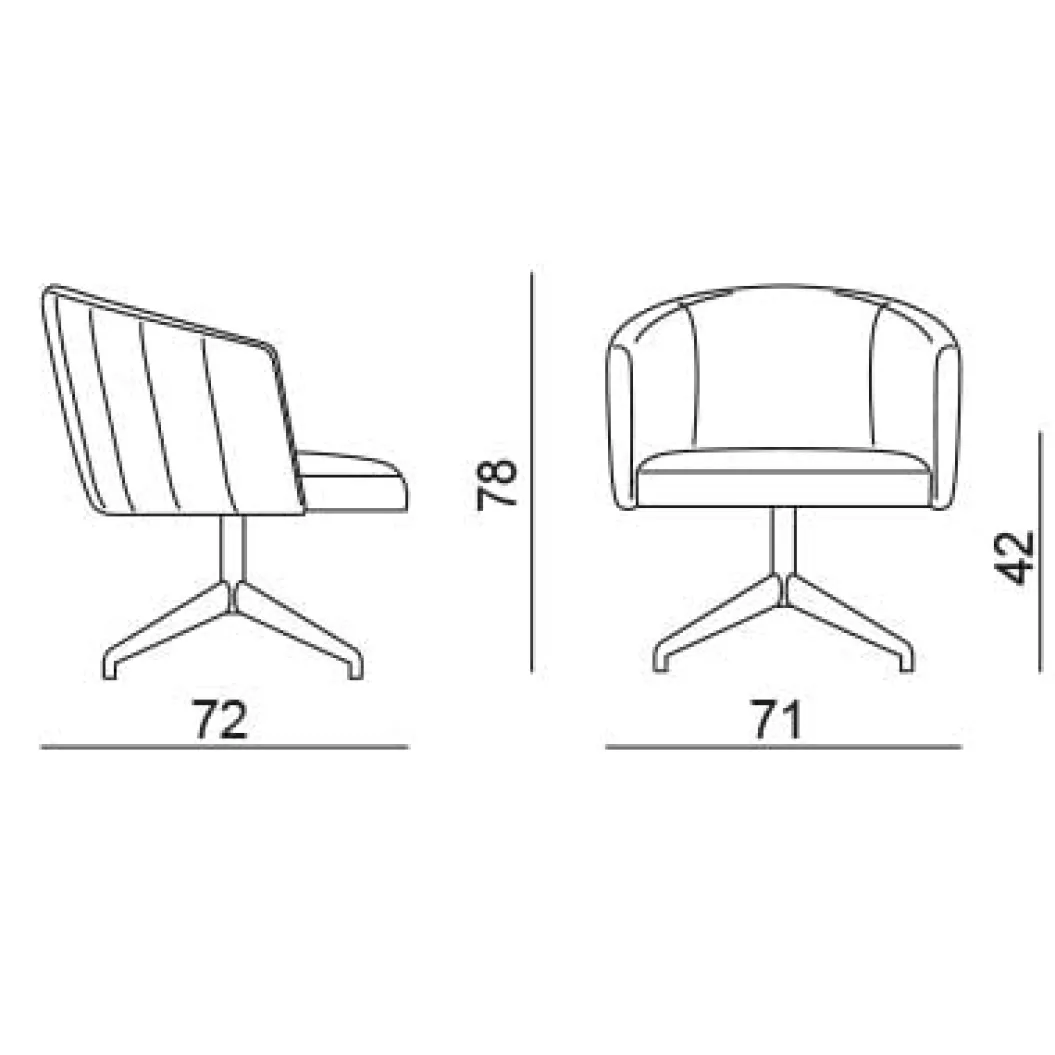 JANE LOUNGE BICOLOR Sessel