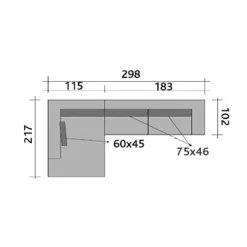 LIVERPOOL LUXUSLEDER Ecksofa