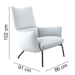 MALUNA METAL Sessel