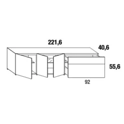 MATERIA 1009 XGLASS Sideboard