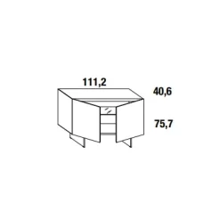 MATERIA 1003 XGlass Sideboard