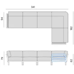 MAXIMO 5 Gartensofa