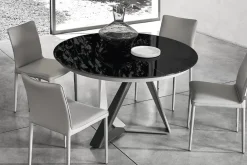 MILLENNIUM GLASS ROUND Ausziehtisch