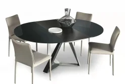 MILLENNIUM GLASS ROUND Ausziehtisch