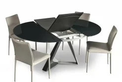 MILLENNIUM GLASS ROUND Ausziehtisch
