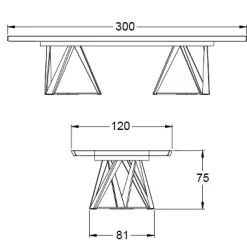 MILLENNIUM XXL GLASS Esstisch