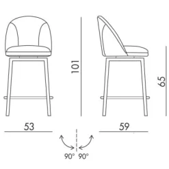 MINNI 4 LEGS Barhocker