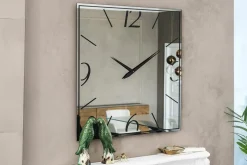 MOMENT Spiegel mit Uhr