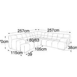 PALACE 3 Ecksofa