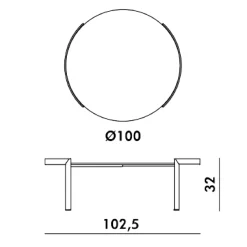 PERRY GLASS Couchtisch