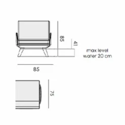 SAMURAI IN-THE-WATER Gartensessel