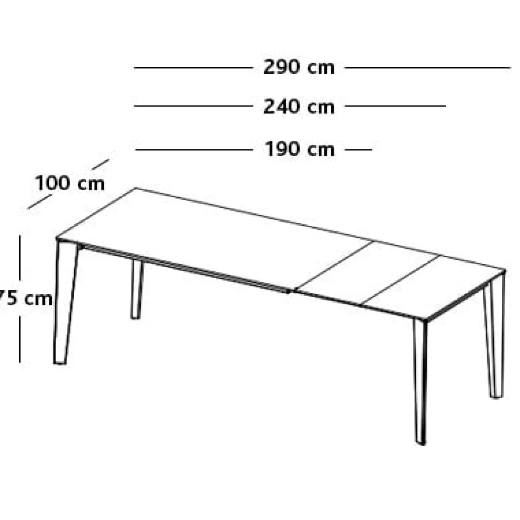 SENSO WOOD Ausziehtisch