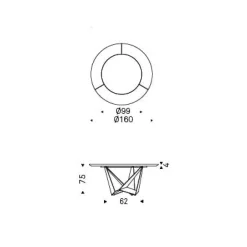 SKORPIO KER-WOOD ROUND Esstisch