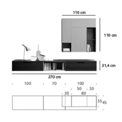 SPAZIO S402 Wohnwand