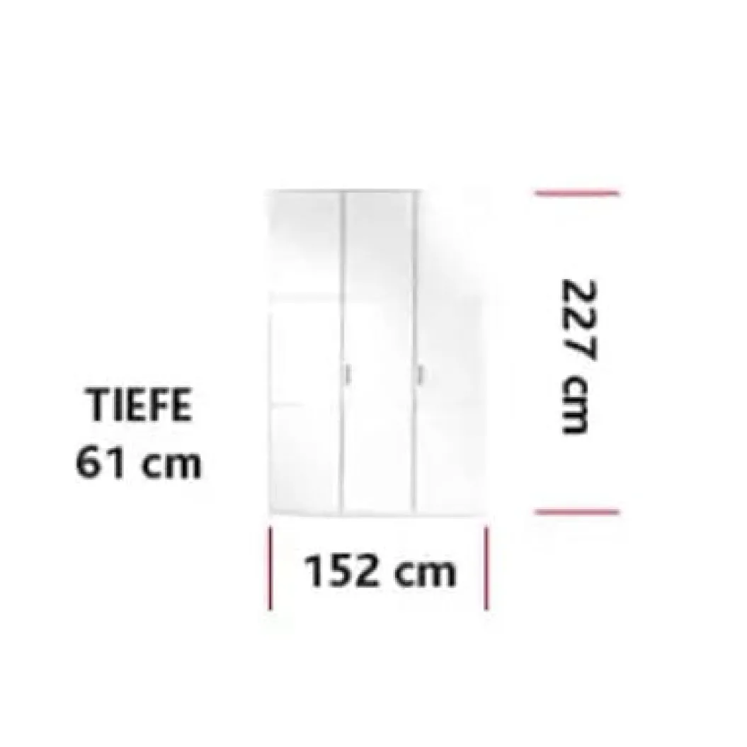 TRIO 3-Türer Kleiderschrank